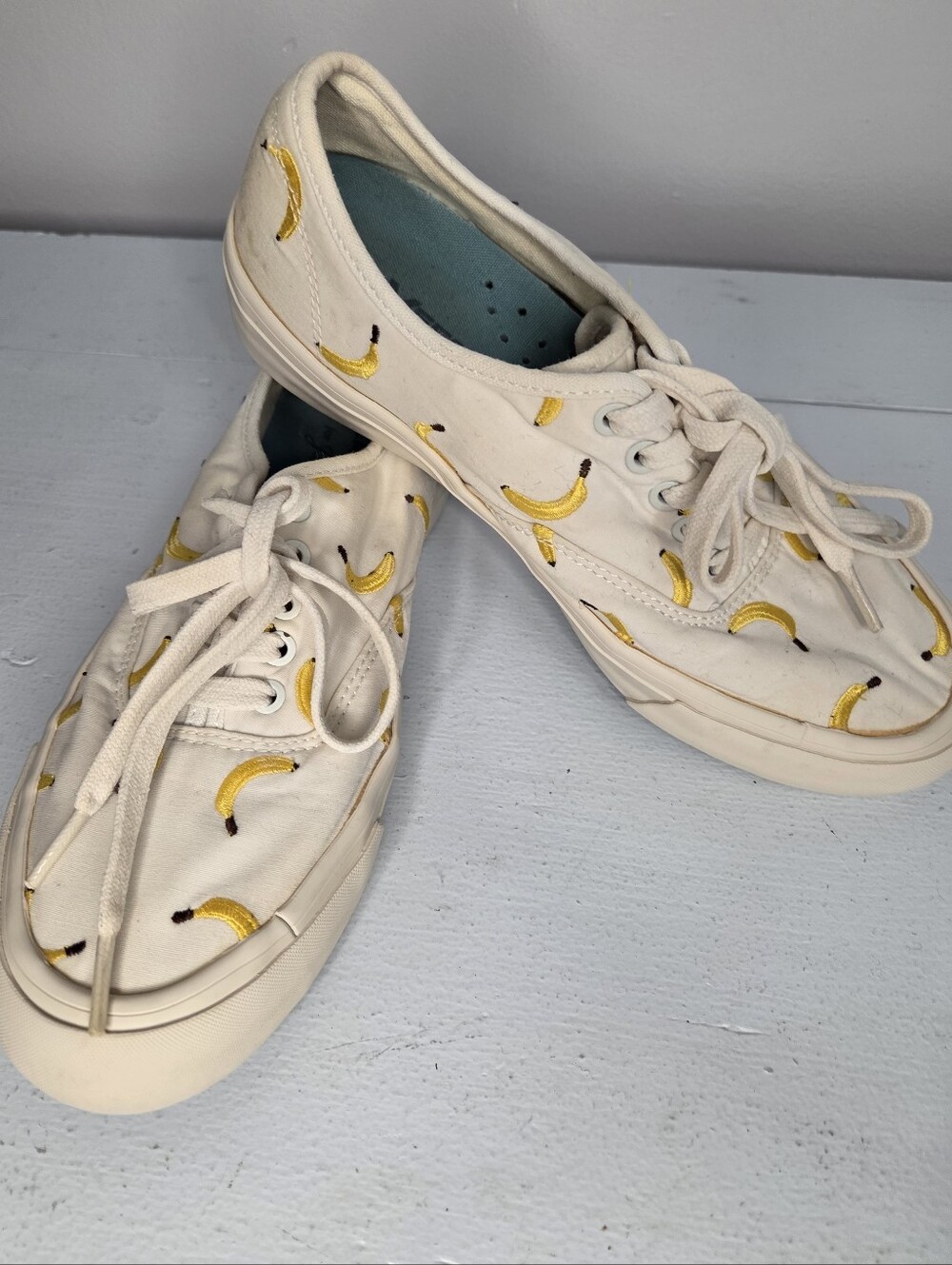 J Crew SeaVees Banana Print Shoes Size 7.5